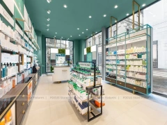 Turquoise Pharmacy Gondola and Wall Display Store