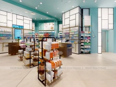 Turquoise Pharmacy Gondola and Wall Display Store