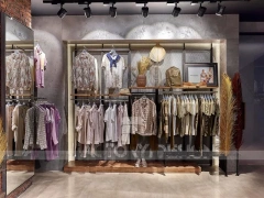 Warm Boutique Apparel Wall and Rack Display