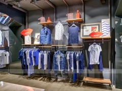 Warm Boutique Apparel Wall and Rack Display