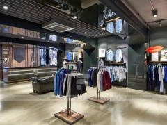 Warm Brick Wall Apparel Store Display