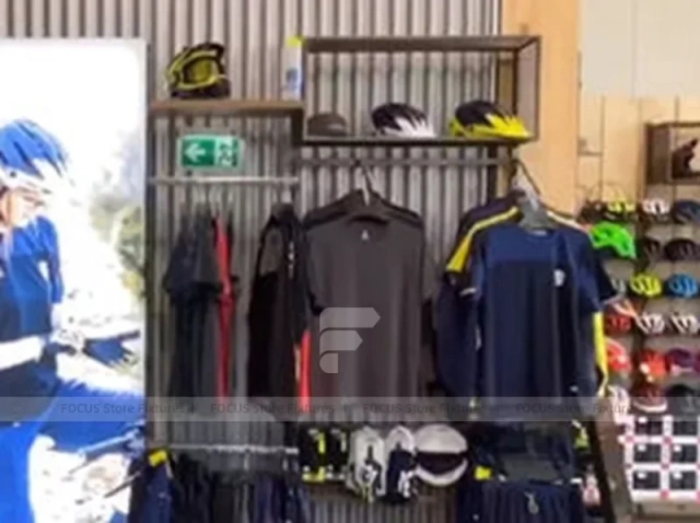 Warm Brick Wall Apparel Store Display