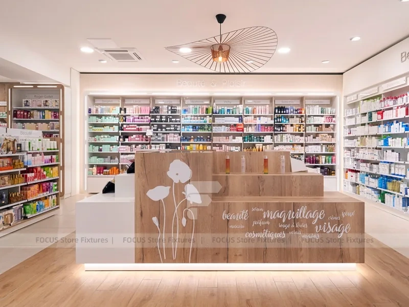 Warm Sport and Health Pharmacy Counter Layout