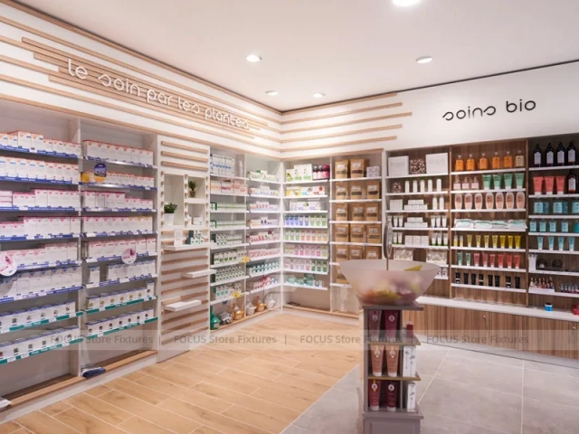 Warm Sport and Health Pharmacy Counter Layout
