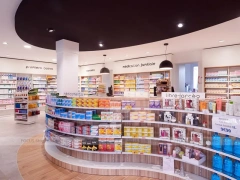 Warm Sport and Health Pharmacy Counter Layout