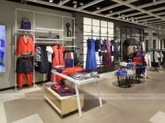 White Activewear Wall and Table Display