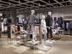 White Activewear Wall and Table Display