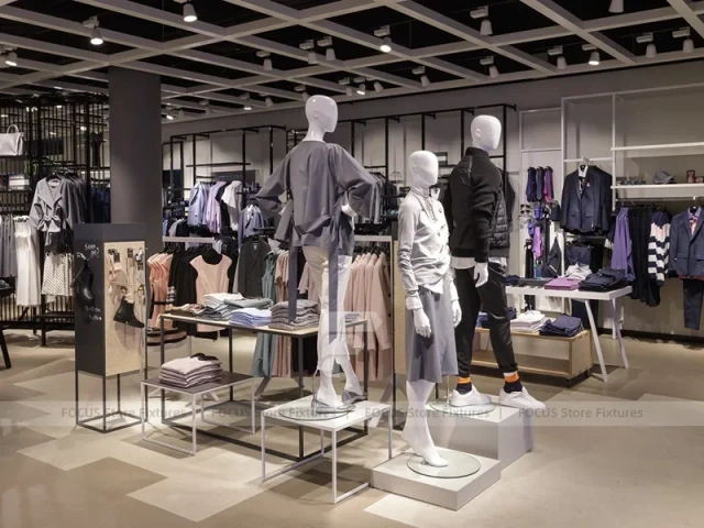 White Activewear Wall and Table Display