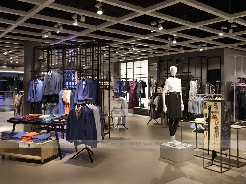 White Activewear Wall and Table Display