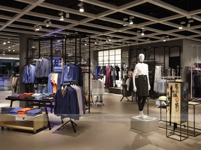 White Activewear Wall and Table Display