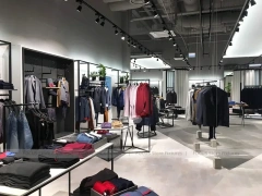 White Activewear Wall and Table Display