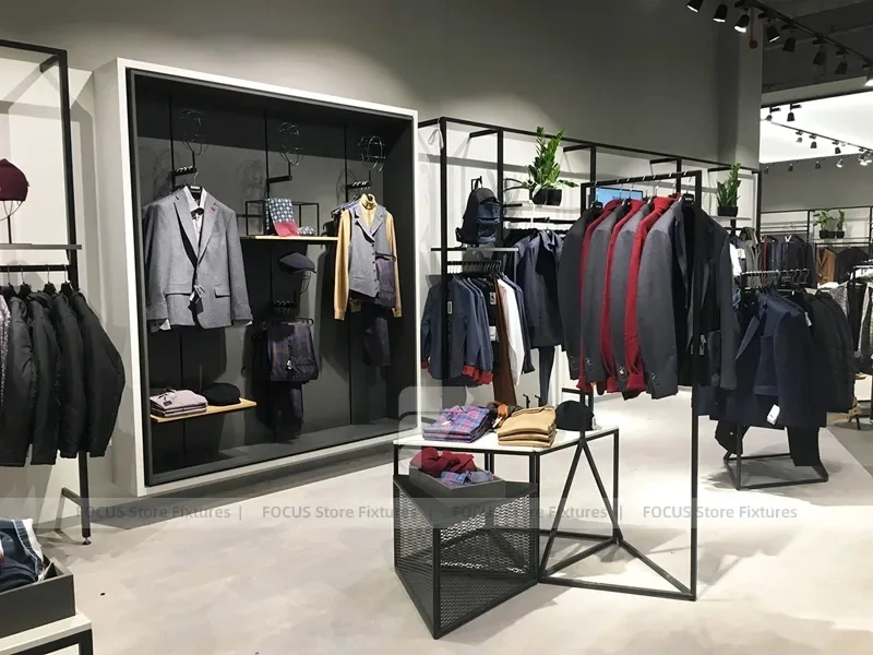 White Activewear Wall and Table Display