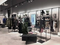 White Activewear Wall and Table Display