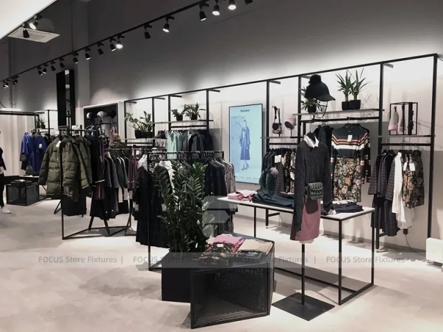 White Activewear Wall and Table Display