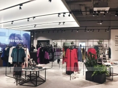 White Activewear Wall and Table Display