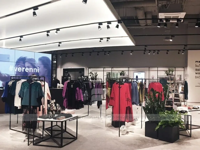 White Activewear Wall and Table Display