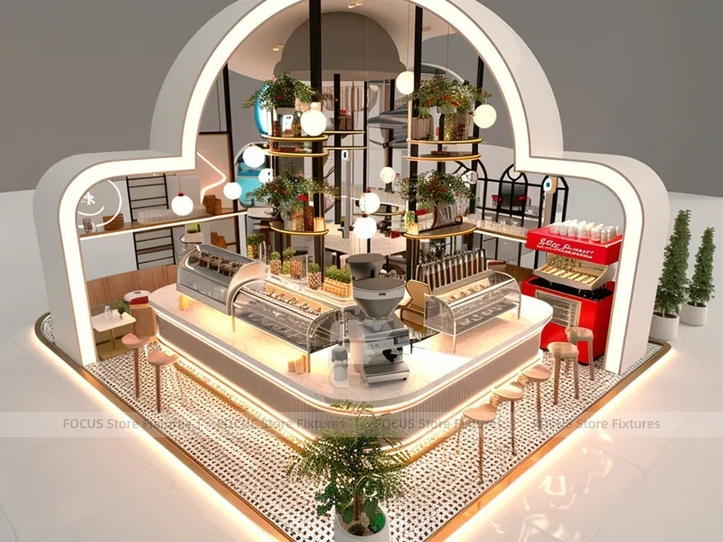 White Arch Dessert Beverage Island Model
