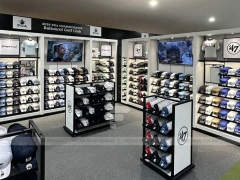 White Black Lifestyle Apparel Wall and Island Display