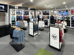 White Black Lifestyle Apparel Wall and Island Display