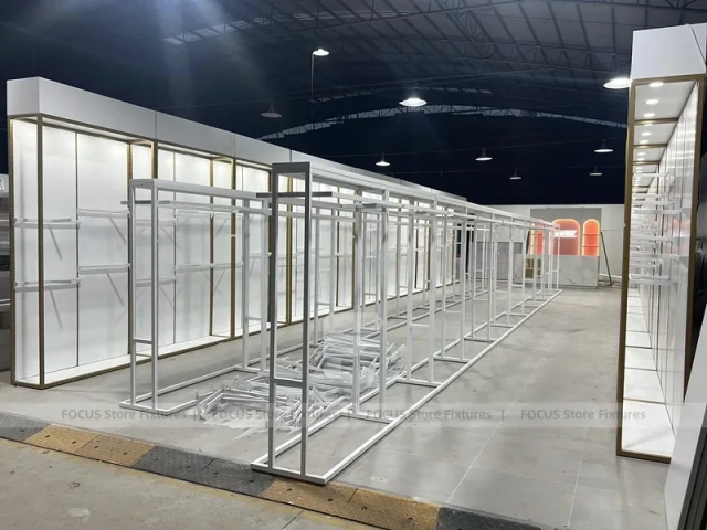 White Boutique Fixture Assembly Layout