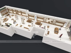 White Department Store Apparel Fixture Layout