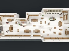 White Department Store Apparel Fixture Layout