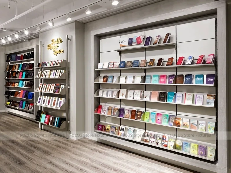 White Fashion Accessories Counter and Wall Shelving Display
