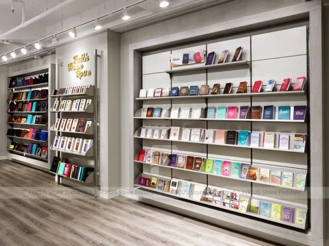 White Fashion Accessories Counter and Wall Shelving Display