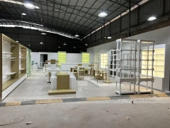 White Gold Apparel Store Fixture Set