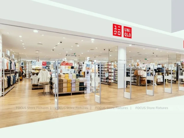 White Gold Apparel Store Fixture Set