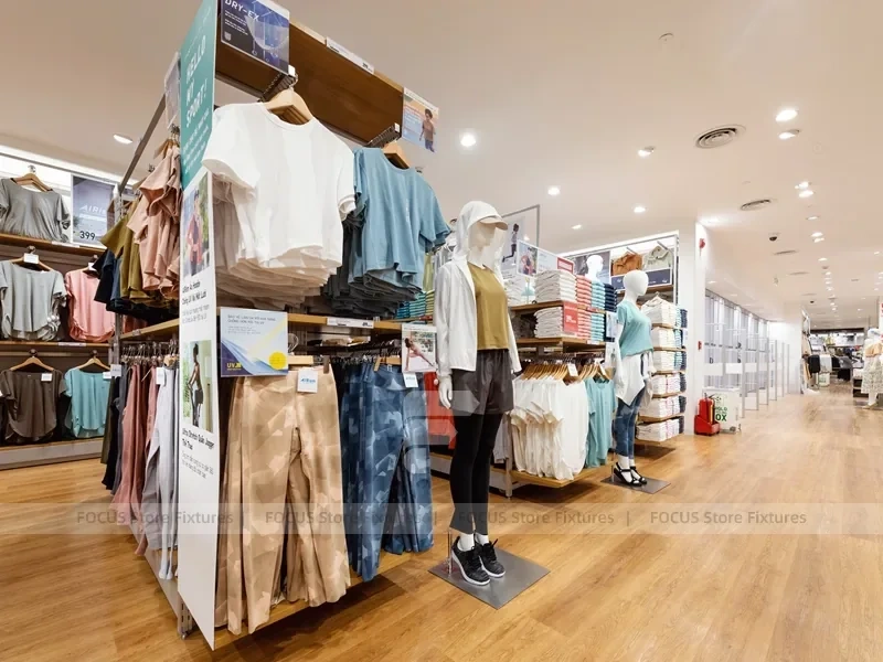 White Gold Apparel Store Fixture Set