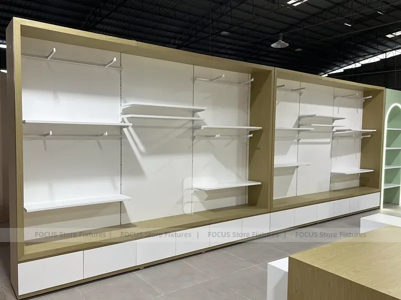 White Gold Apparel Store Fixture Set