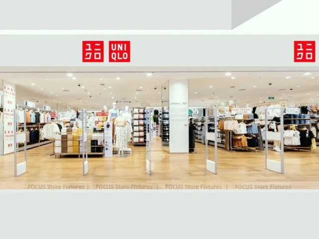 White Gold Apparel Store Fixture Set