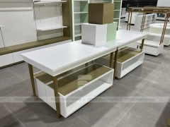 White Gold Apparel Store Fixture Set