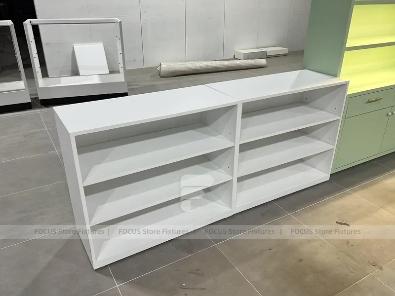 White Gold Apparel Store Fixture Set