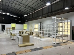 White Gold Apparel Store Fixture Set