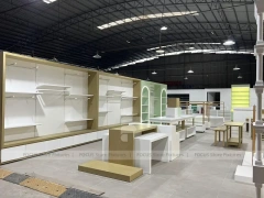 White Gold Apparel Store Fixture Set