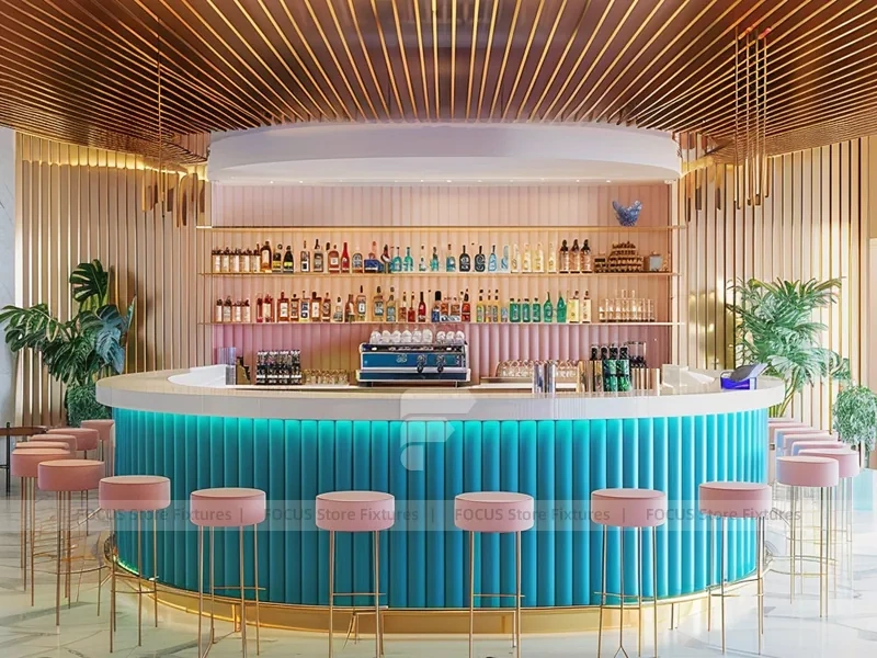 White Gold Coffee Island Counter