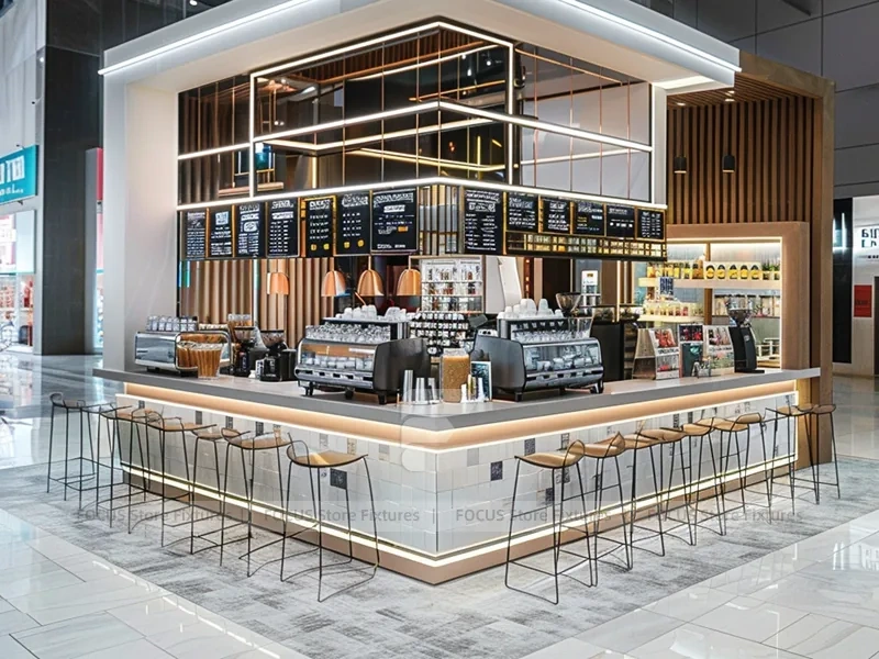 White Gold Coffee Island Counter