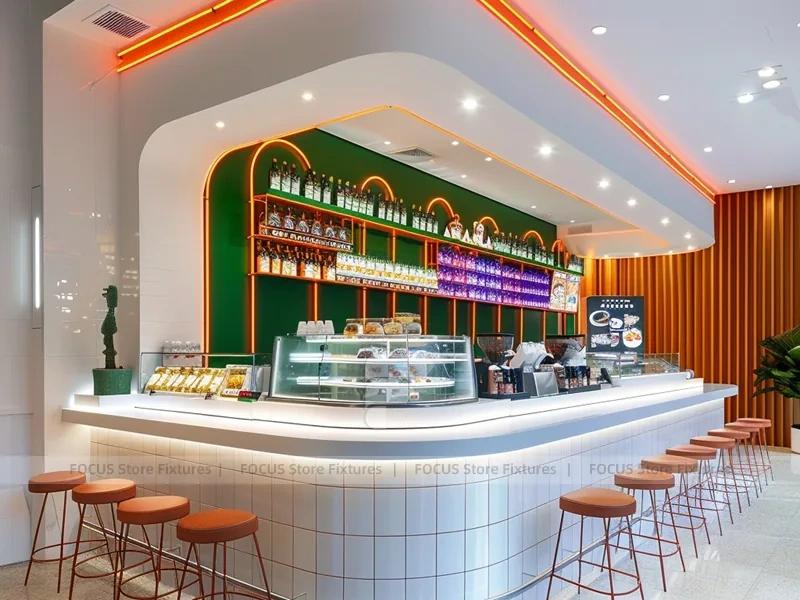 White Gold Coffee Island Counter