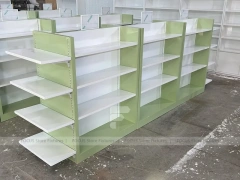 White Green Pharmacy Gondola Fixture Set