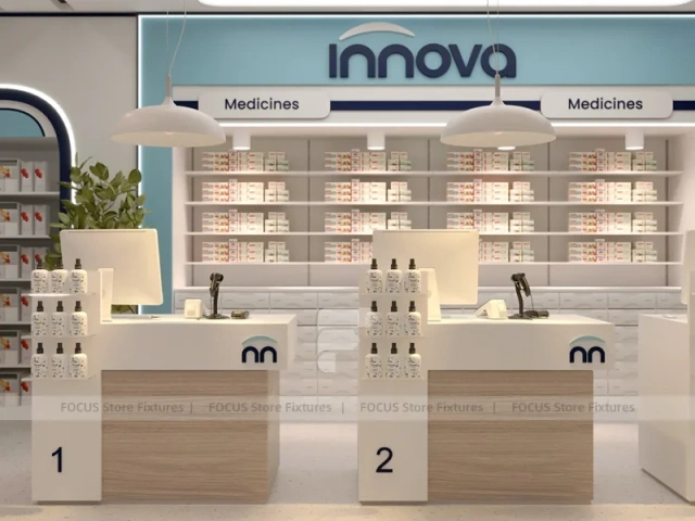 White Inova Pharmacy Beauty and Wellness Counter