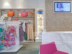 White Marble Fashion Cash Wrap and Glass Showcase
