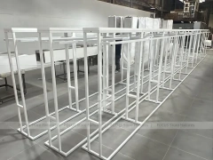 White Metal Garment Rack Frame System