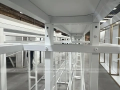 White Metal Garment Rack Frame System