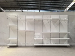 White Modular Wall Shelving Display System