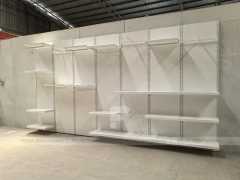 White Modular Wall Shelving Display System
