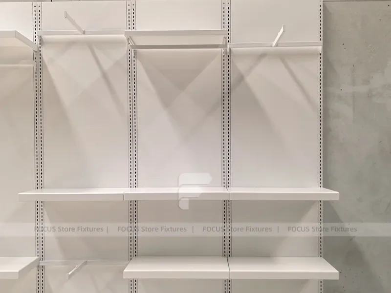 White Modular Wall Shelving Display System