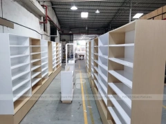 White Pharmacy Cashier Counter with Storage Drawers