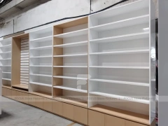 White Pharmacy Cashier Counter with Storage Drawers